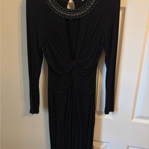 Elegant Black Beaded Dress